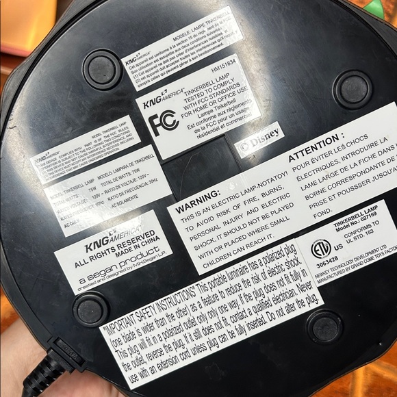 Vintage Tinker Bell Fairy Lamp with Colorful Base musical and animated - Picture 4 of 5